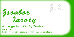 zsombor karoly business card