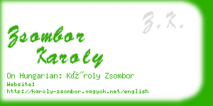 zsombor karoly business card